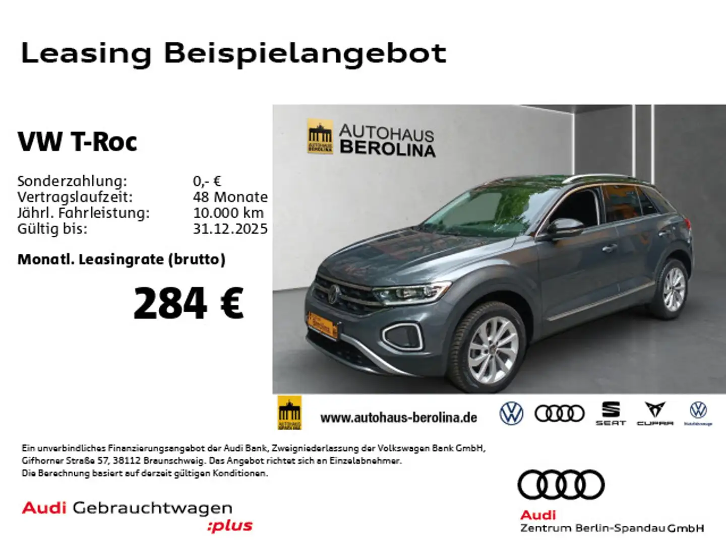Volkswagen T-Roc 1.5 TSI Style DSG *AHK*ACC*LED+*NAV*SHZ* Grau - 1