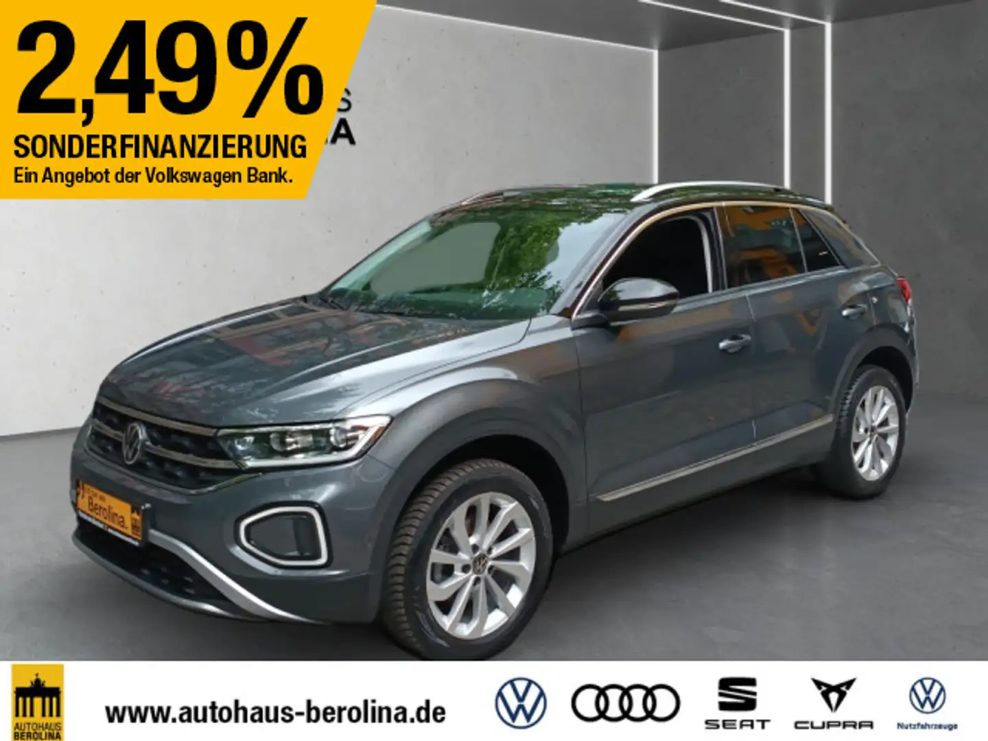 Volkswagen T-Roc 1.5 TSI Style DSG *AHK*ACC*LED+*NAV*SHZ* Grau - 2