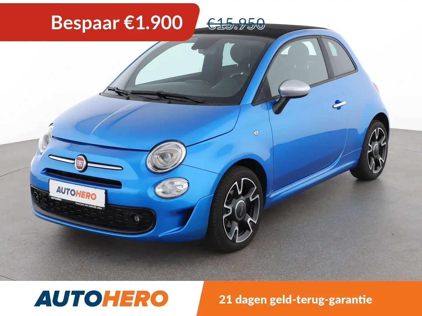Fiat 500C 1.0 Mild-Hybrid Rockstar Blauw - 1