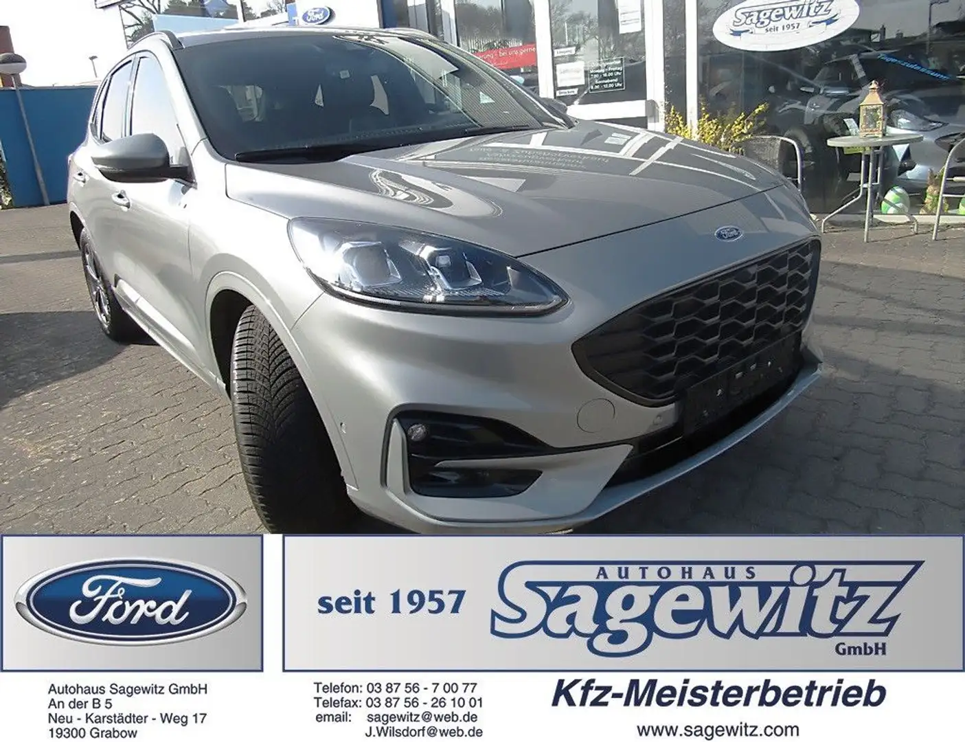 Ford Kuga 1.5 EcoBoost ST-Line X Navi DAB SHZ v&h ACC Silber - 1