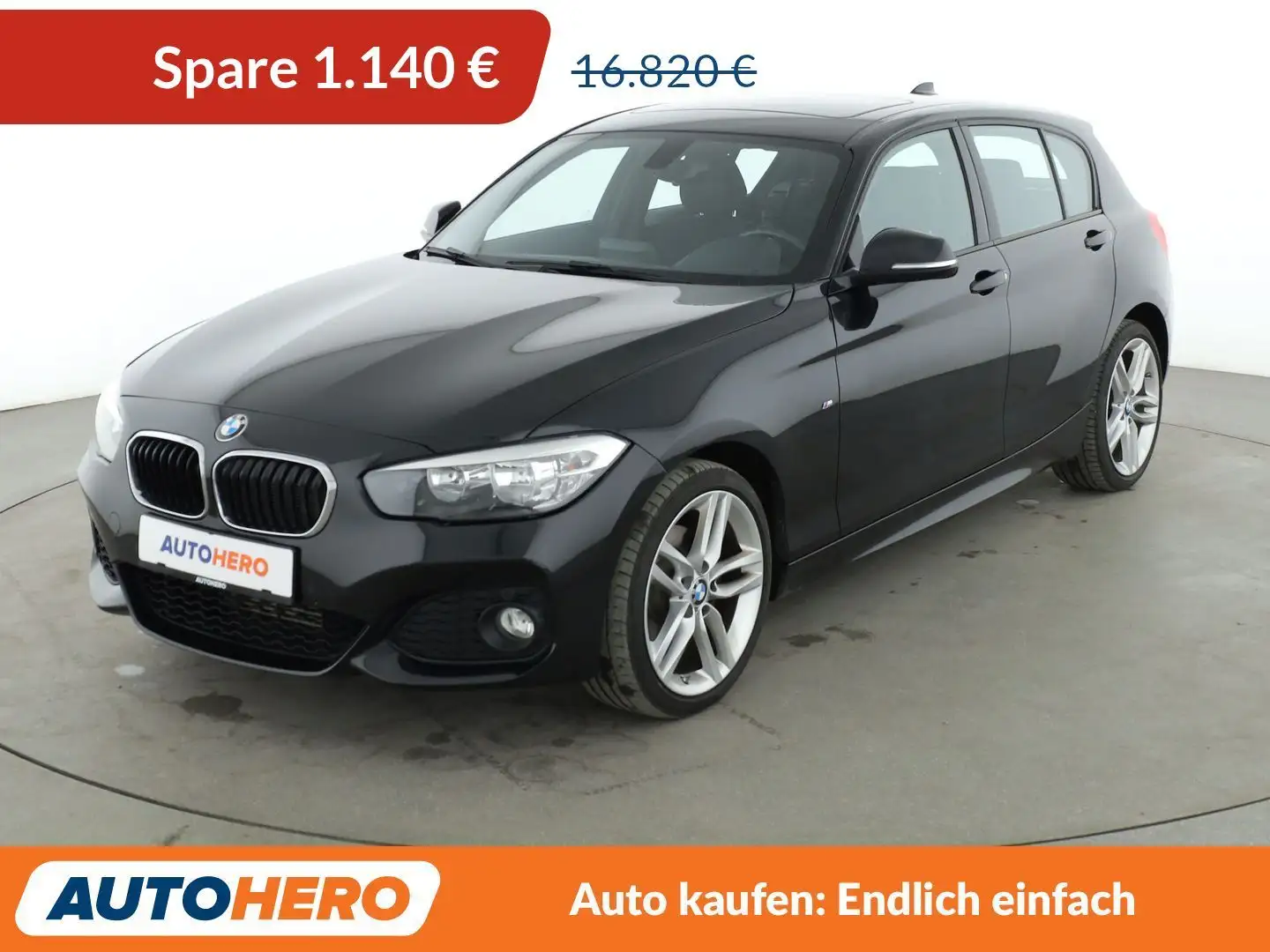 BMW 118 118d xDrive M Sport*NAVI*TEMPO*PDC*SHZ* Noir - 1