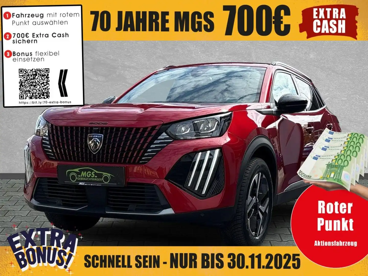 Peugeot 2008 Allure 1.2 12V e-THP / PureTech S&S #PDC Rouge - 1