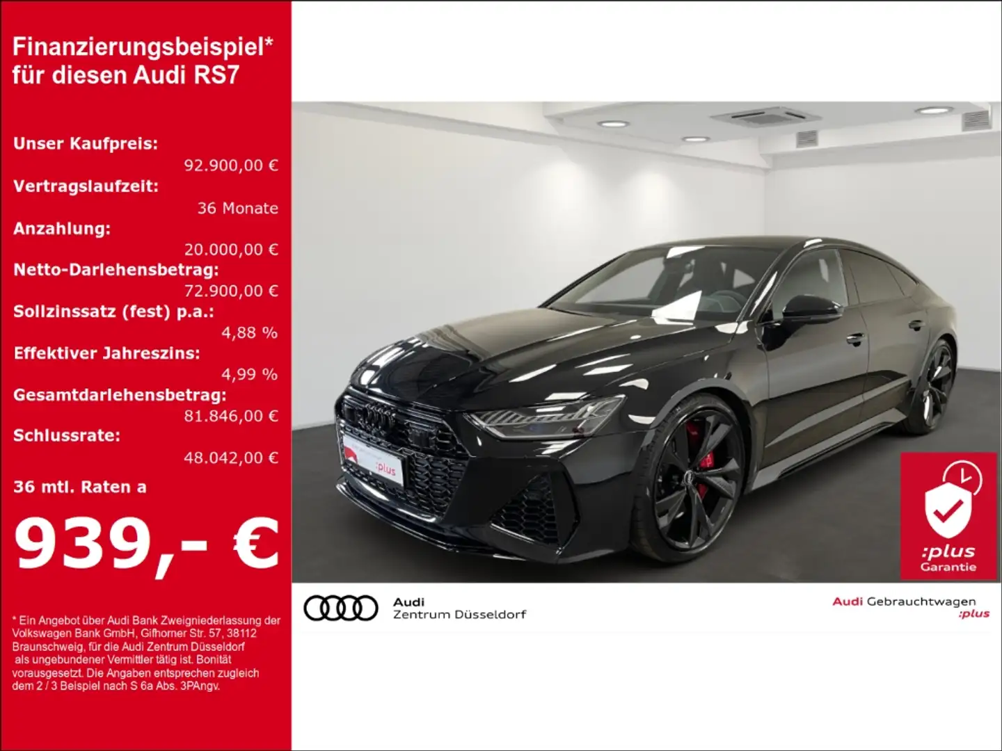 Audi RS7 Sportback 4.0 TFSI quattro PANO KERAMIK 360 ACC Noir - 1