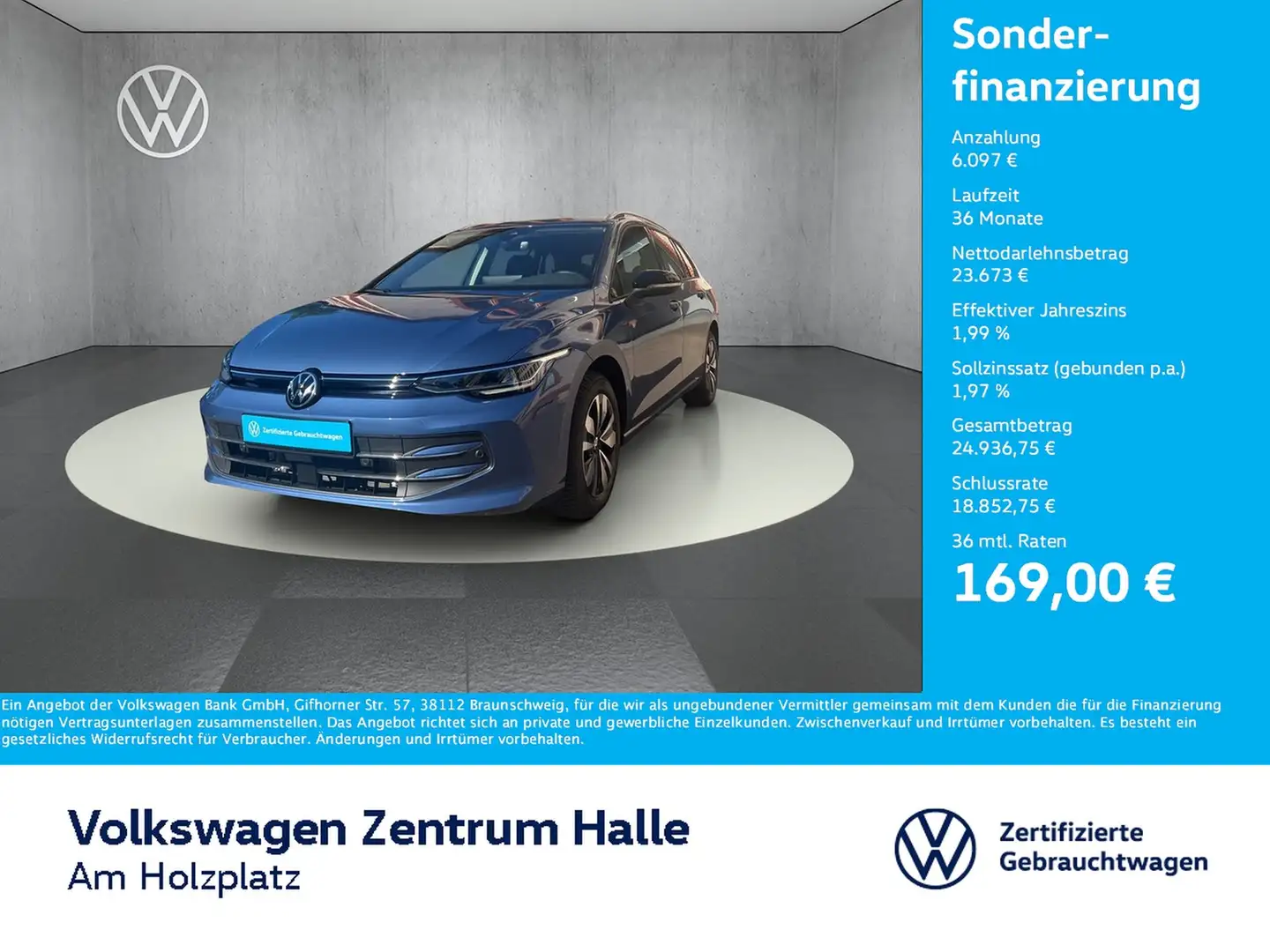 Volkswagen Golf Variant VIII 1.5 eTSI Goal DSG Azul - 1