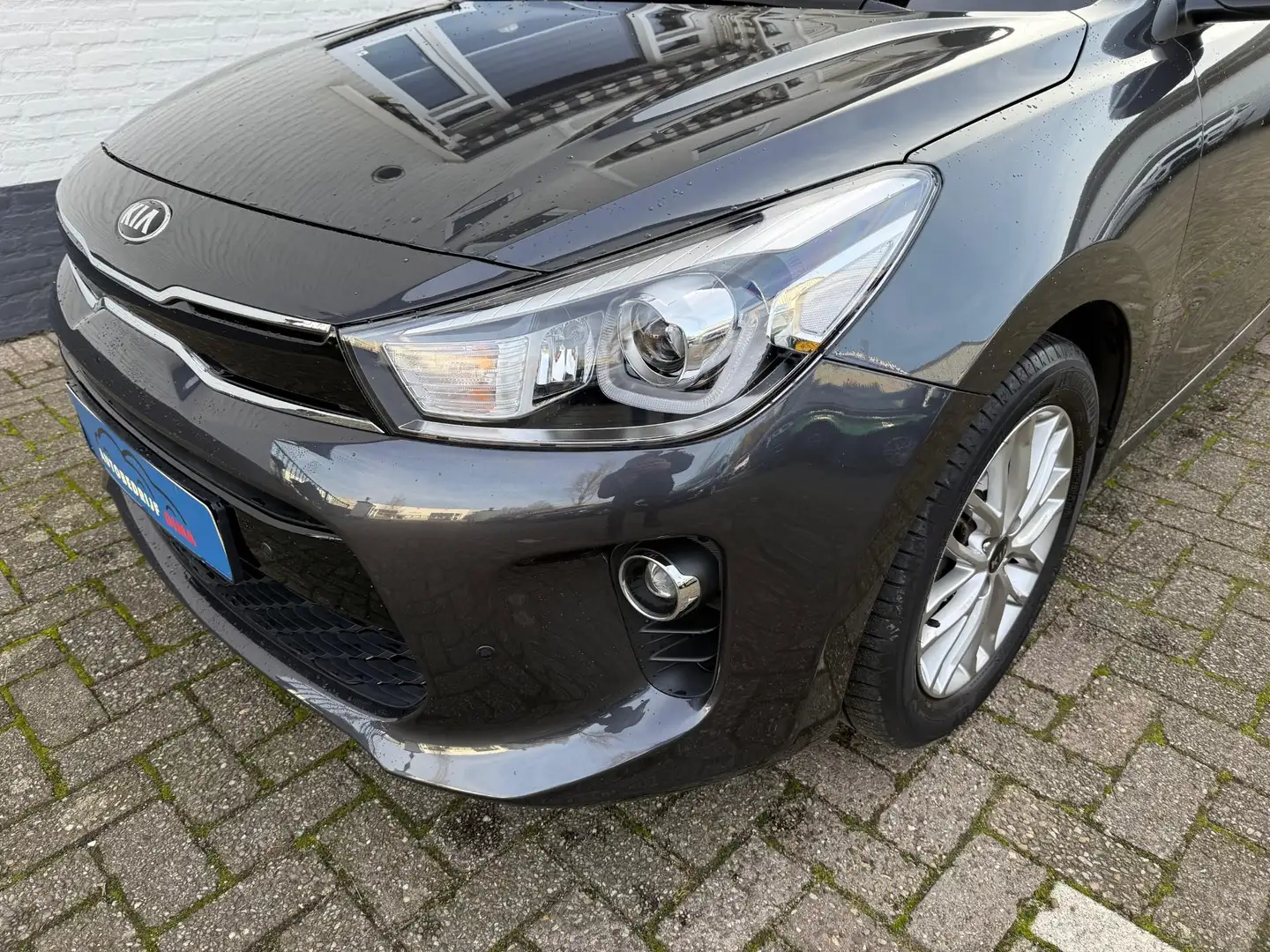 Kia Rio 1.2 CVVT DynamicLine/ 1e Eigenaar/ ECC/ Stuur+ Sto Grijs - 2