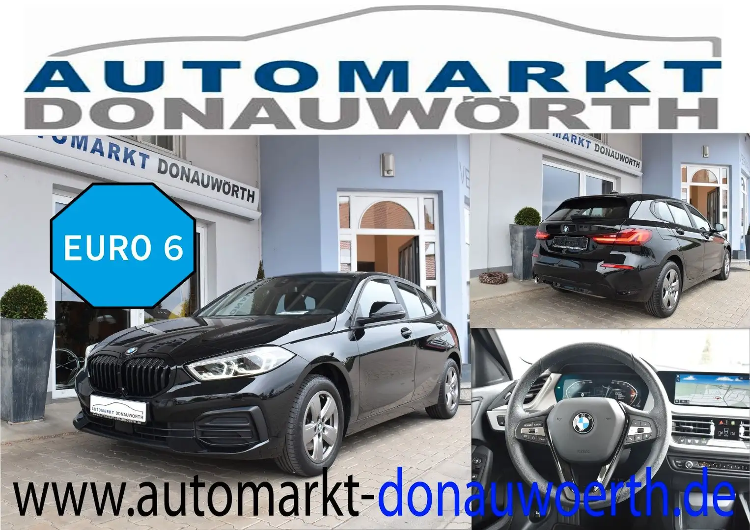 BMW 118 i Aut. Advantage Navi Sitzhzg LED Klimaaut. Schwarz - 1