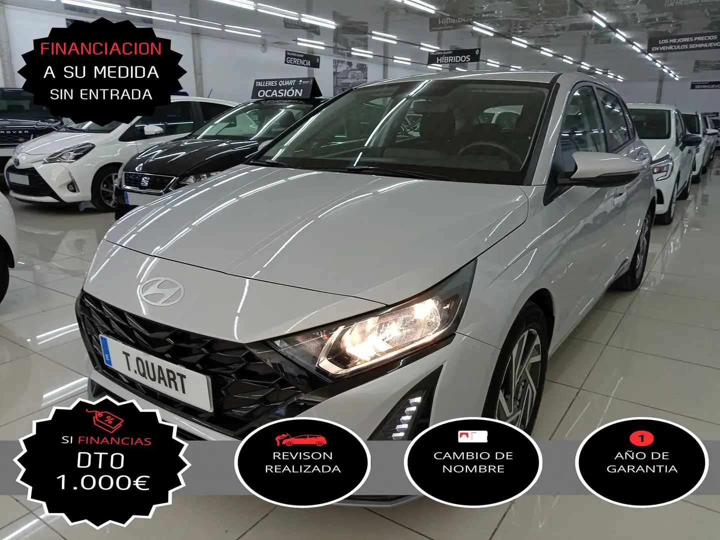 Hyundai i20 1.0 TGDI Klass 100 Gris - 1