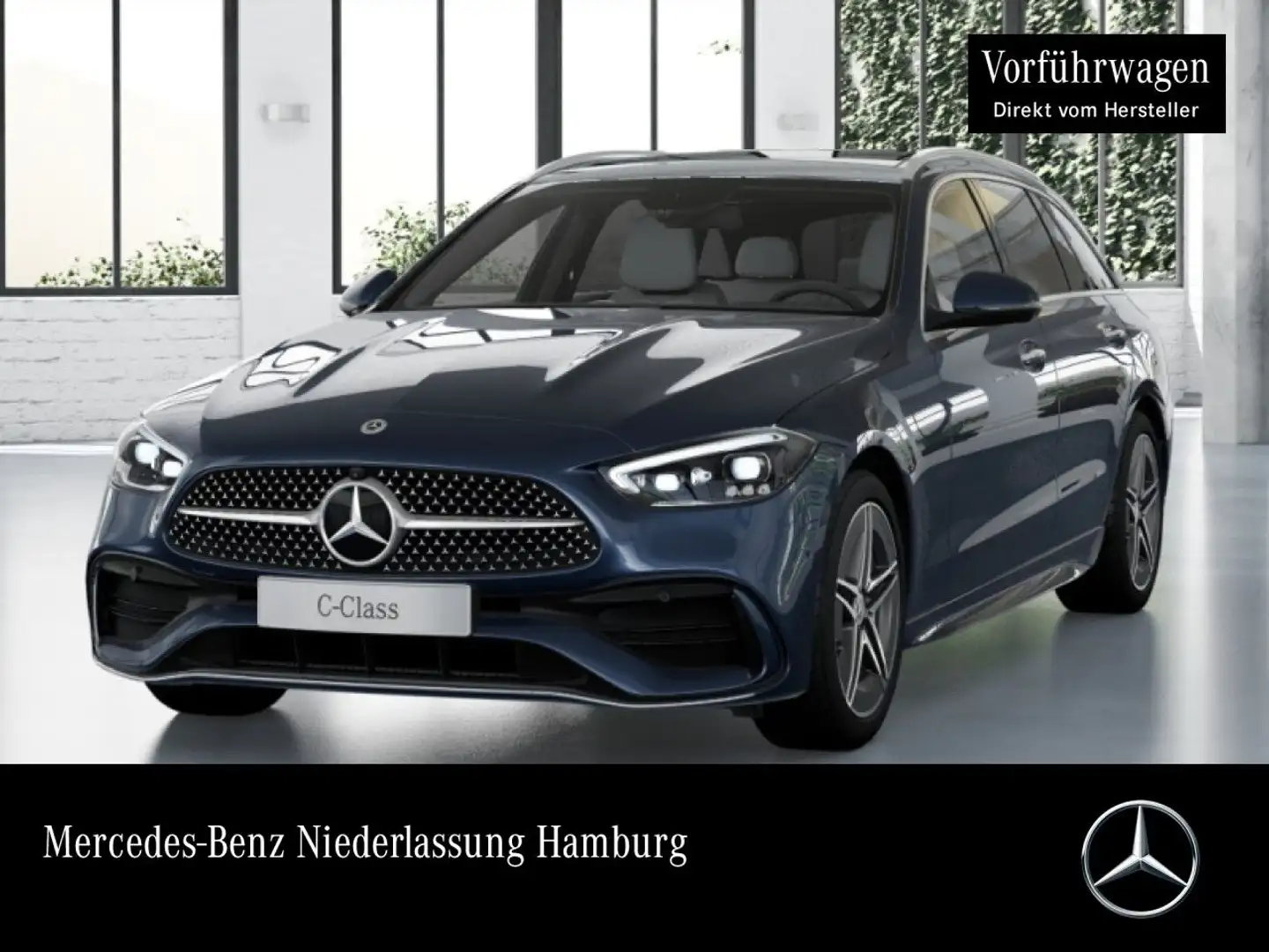 Mercedes-Benz C 200 d T AMG+PANO+360+AHK+TOTW+KEYLESS+9G Blau - 1