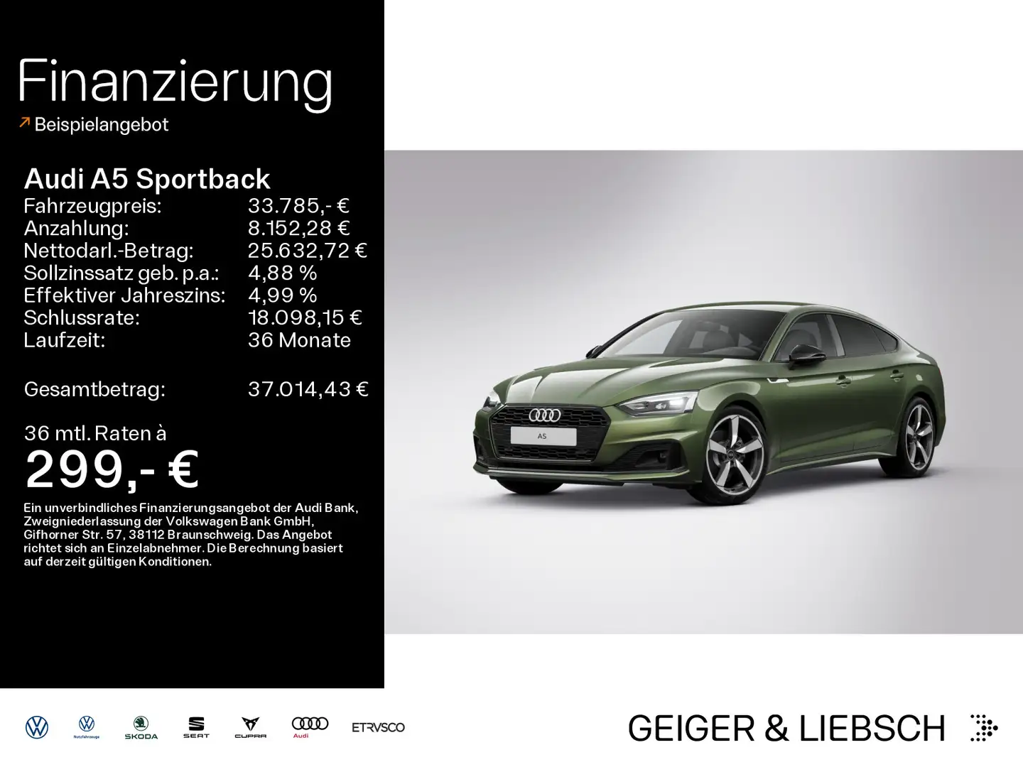 Audi A5 Advanced 35 TDI+Navi+LED+DAB Vert - 1