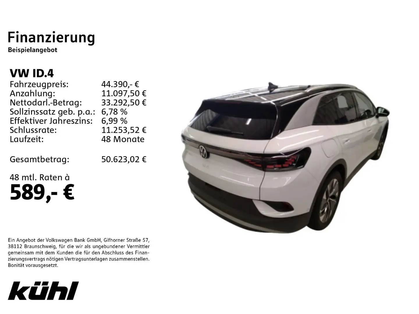 Volkswagen ID.4 Pro IQ.Light/ACC/HuD/360°/App/Navi/AHK Weiß - 2