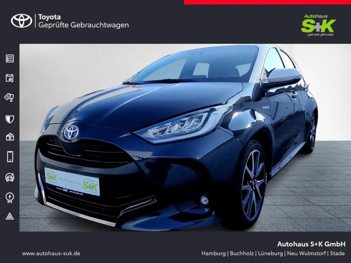 Toyota Yaris 1.5 Hybrid Style*SAFETYSENSE+CARPLAY+LEDGJR**** Schwarz - 1