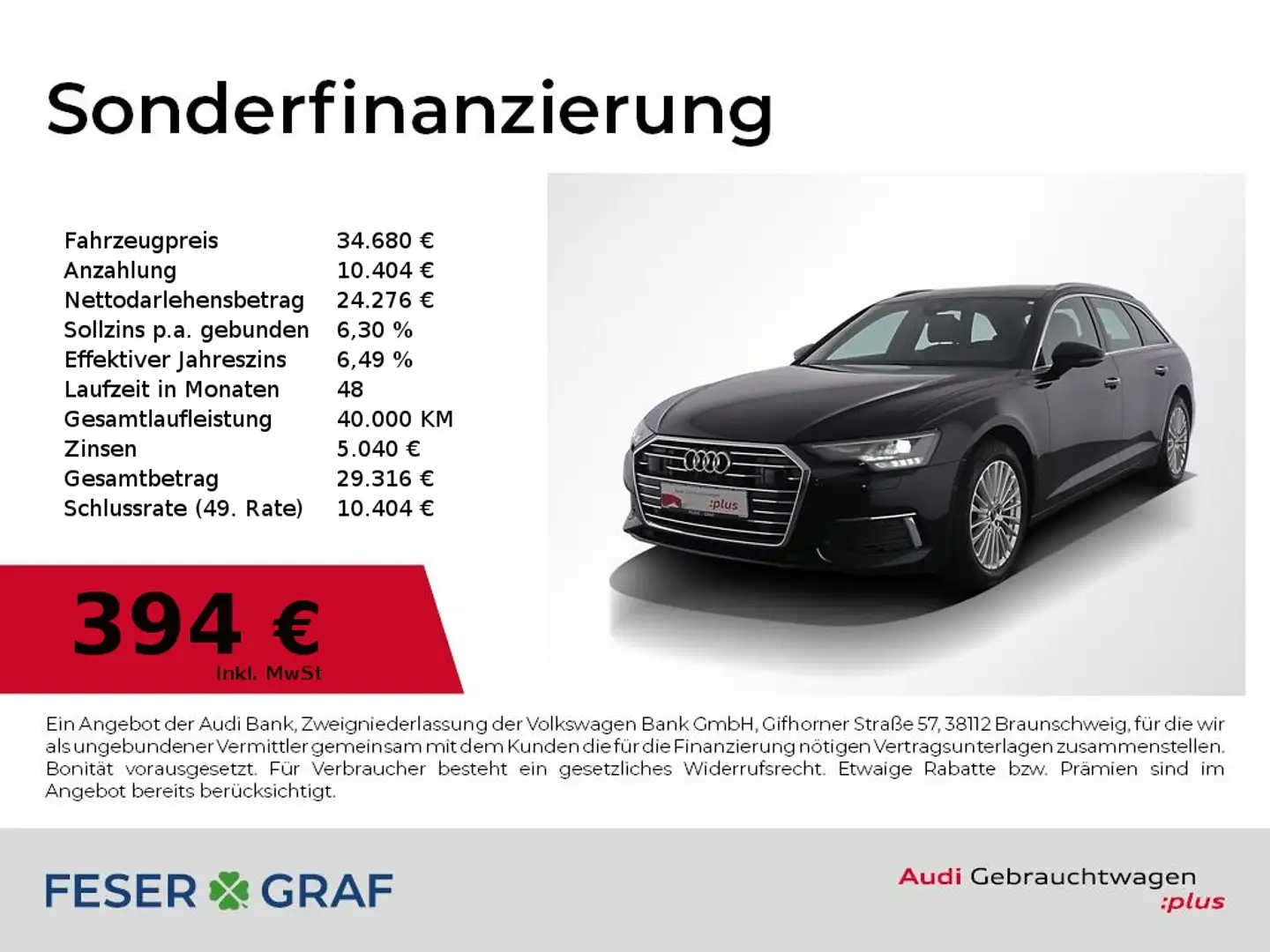 Audi A6 Avant 40 TDI S tronic Pano,LED,Navi,18",Tour Schwarz - 1
