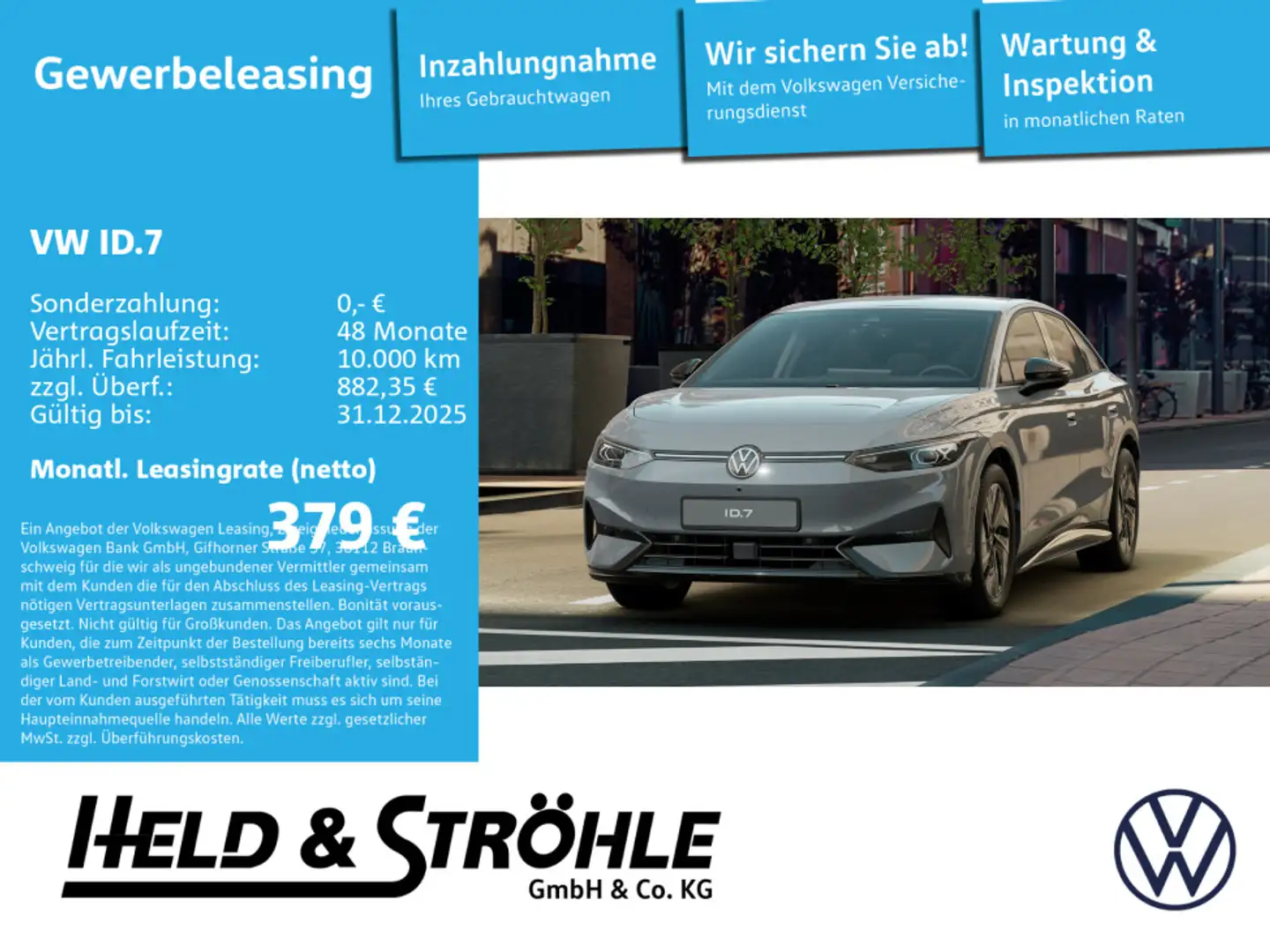 Volkswagen ID.7 Pro 77kWh >Aktionsleasing< Grau - 1