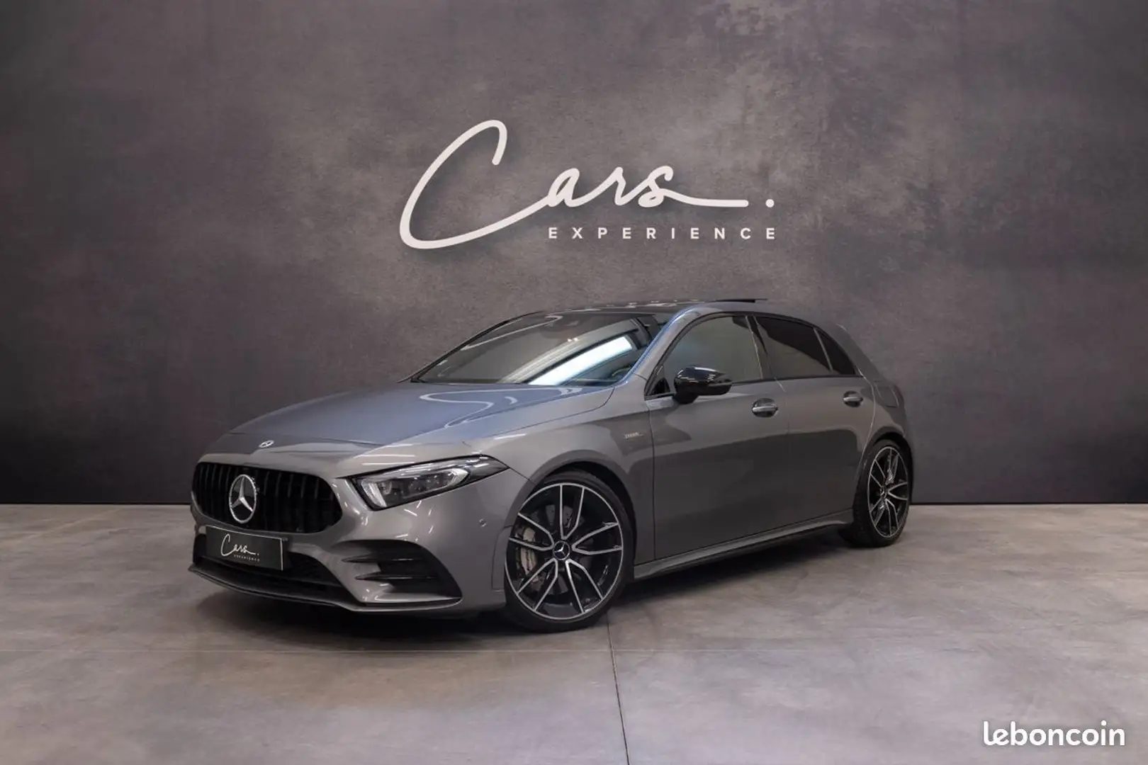 Mercedes-Benz A 35 AMG Mercedes Benz 35 AMG 2.0 306 cv – IMMAT FRANCE BAQUETS TOIT OUVRANT PANORAMIQUE– BURMESTER CAMERA à partir de 590 mois Gris - 1