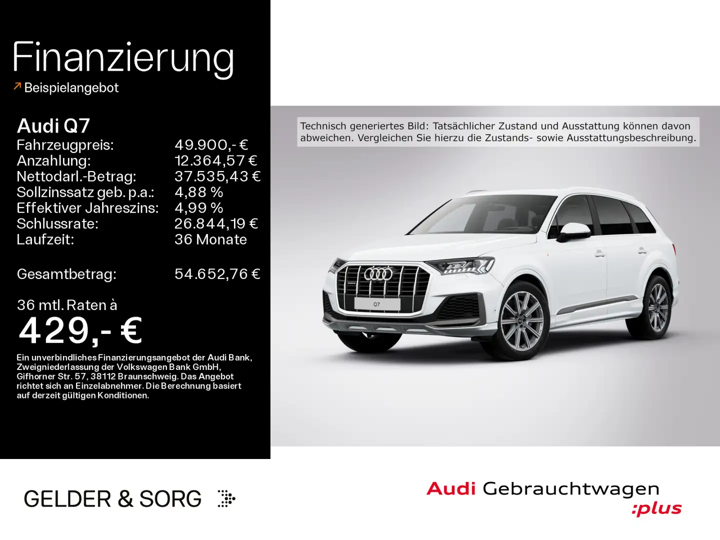 Audi Q7 55 TFSI qu. S line Air*AHK*Matrix*HuD*Virtual Blanc - 1