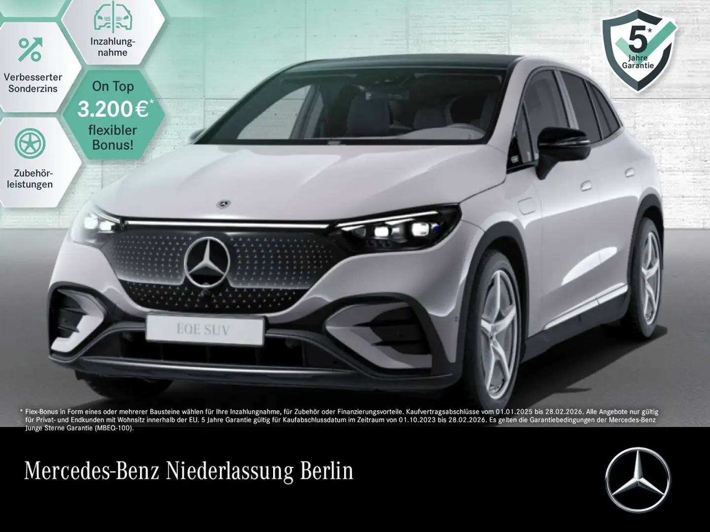 Mercedes-Benz EQE SUV EQE 350 4M AMG+NIGHT+PANO+360+AHK+BURMESTER+TV Grau - 1