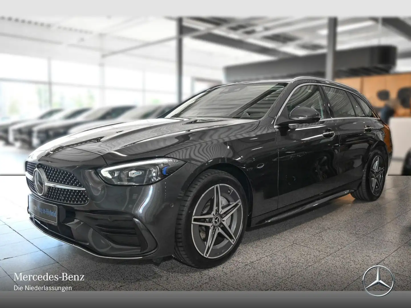 Mercedes-Benz C 300 de T 4M AMG+PANO+360+KEYLESS+9G Grau - 2