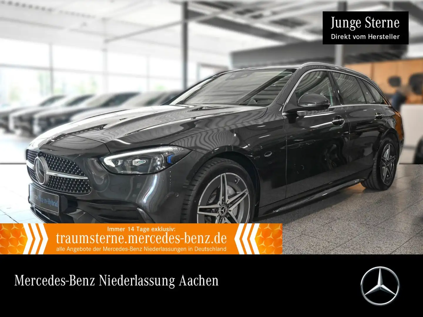 Mercedes-Benz C 300 de T 4M AMG+PANO+360+KEYLESS+9G Grau - 1
