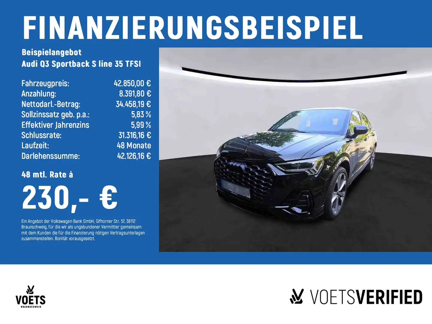 Audi Q3 Sportback S line 35 TFSI PANO+AHK+SONOS Schwarz - 2