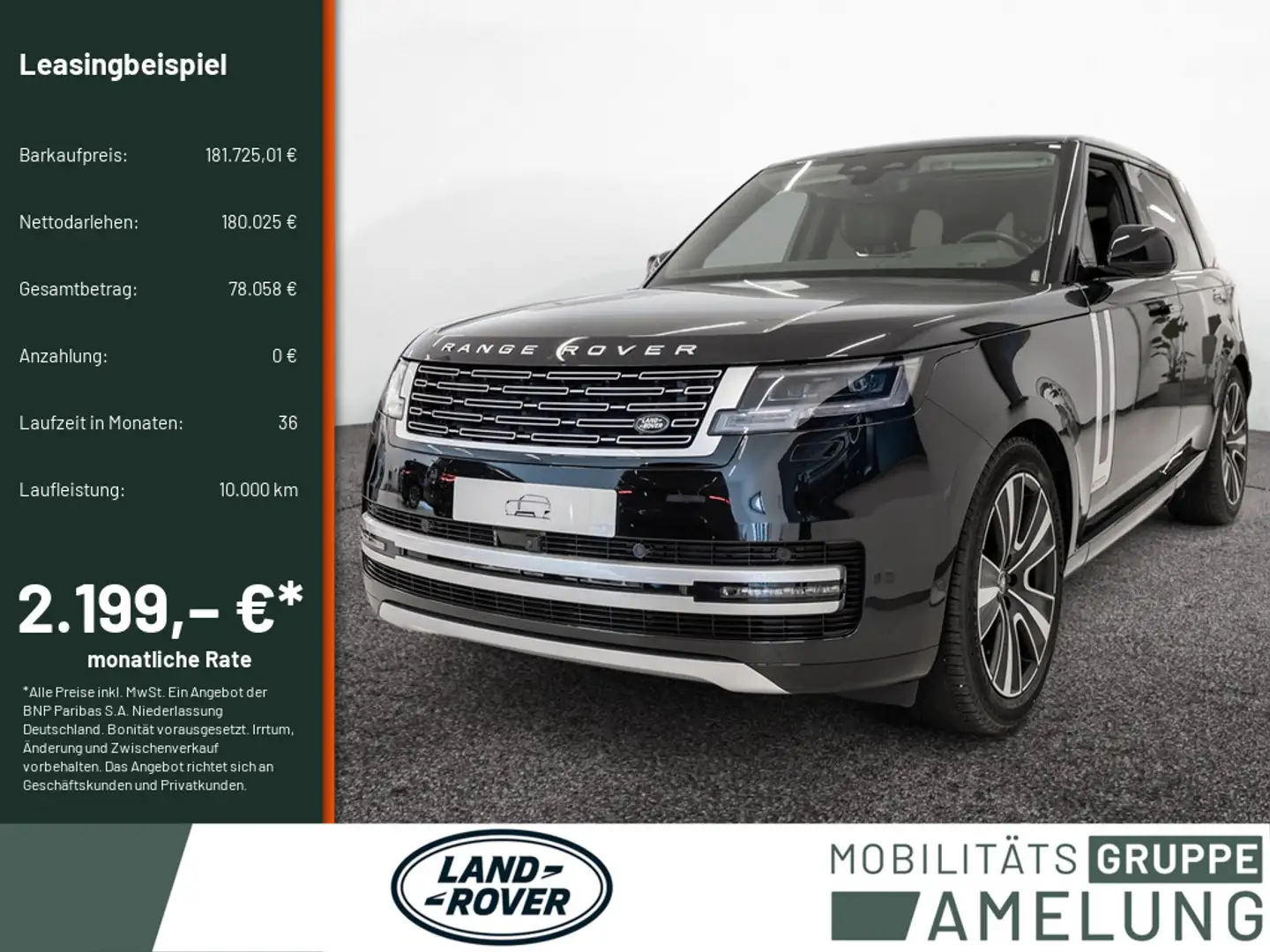 Land Rover Range Rover D350 Autobiography SWB PANO 360° Schwarz - 1