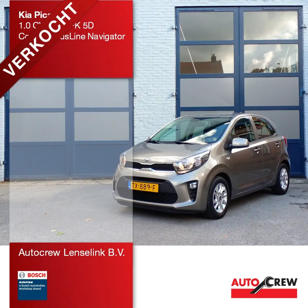 Kia Picanto 1.0 CVVT 66 PK 5D ComfortPlusLine Navigator | Orig Grijs - 1