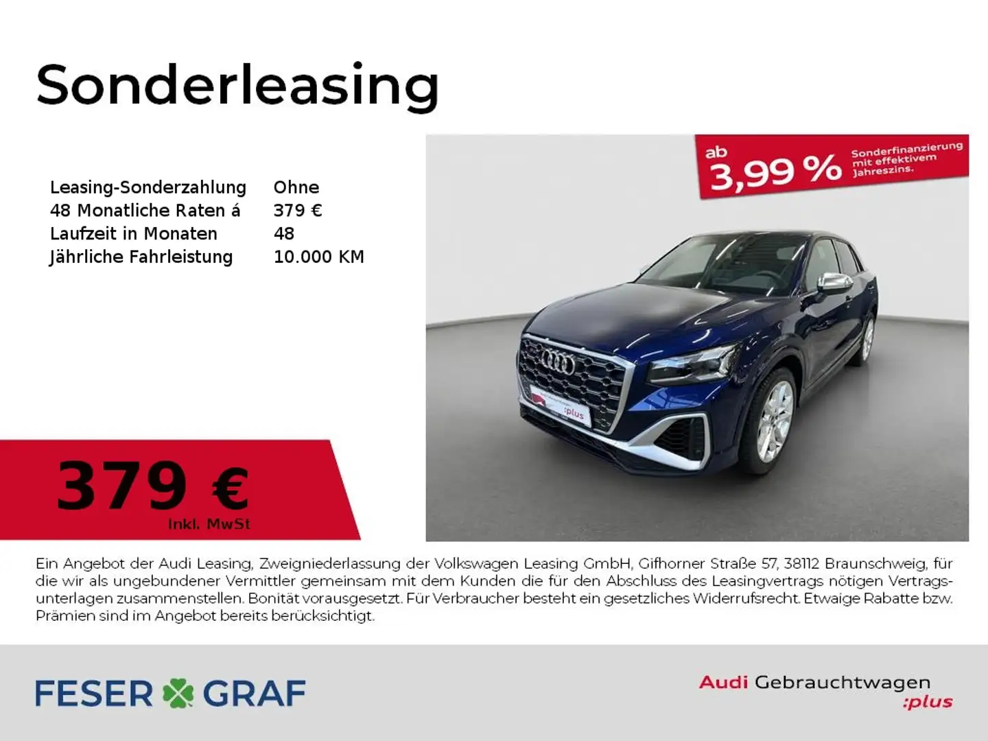 Audi SQ2 TFSI S tronic Matrix Navi AHK Blau - 1