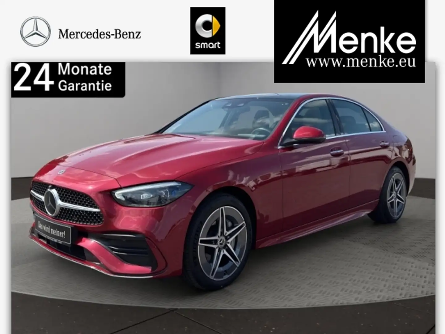 Mercedes-Benz C 300 e AMG Premium+Fahrasst.+Digi+360+Pano+Burm Rot - 1
