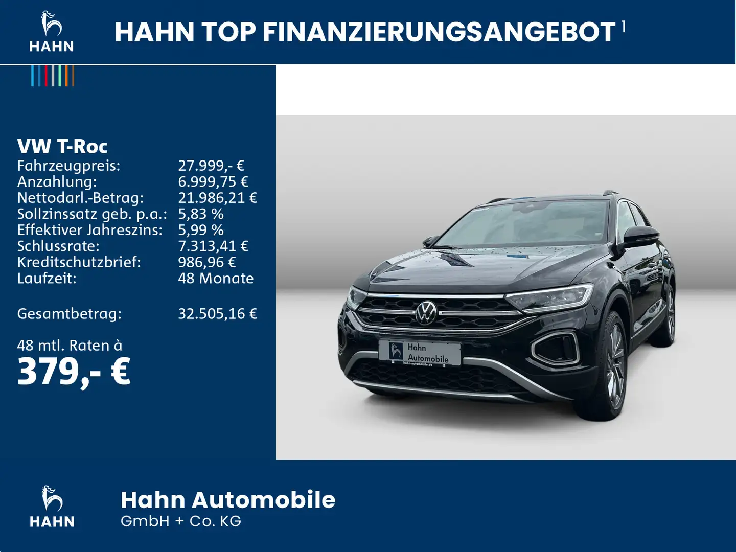 Volkswagen T-Roc 1.5TSI DSG Move ACC AHK Cam Matrix Navi Schwarz - 2