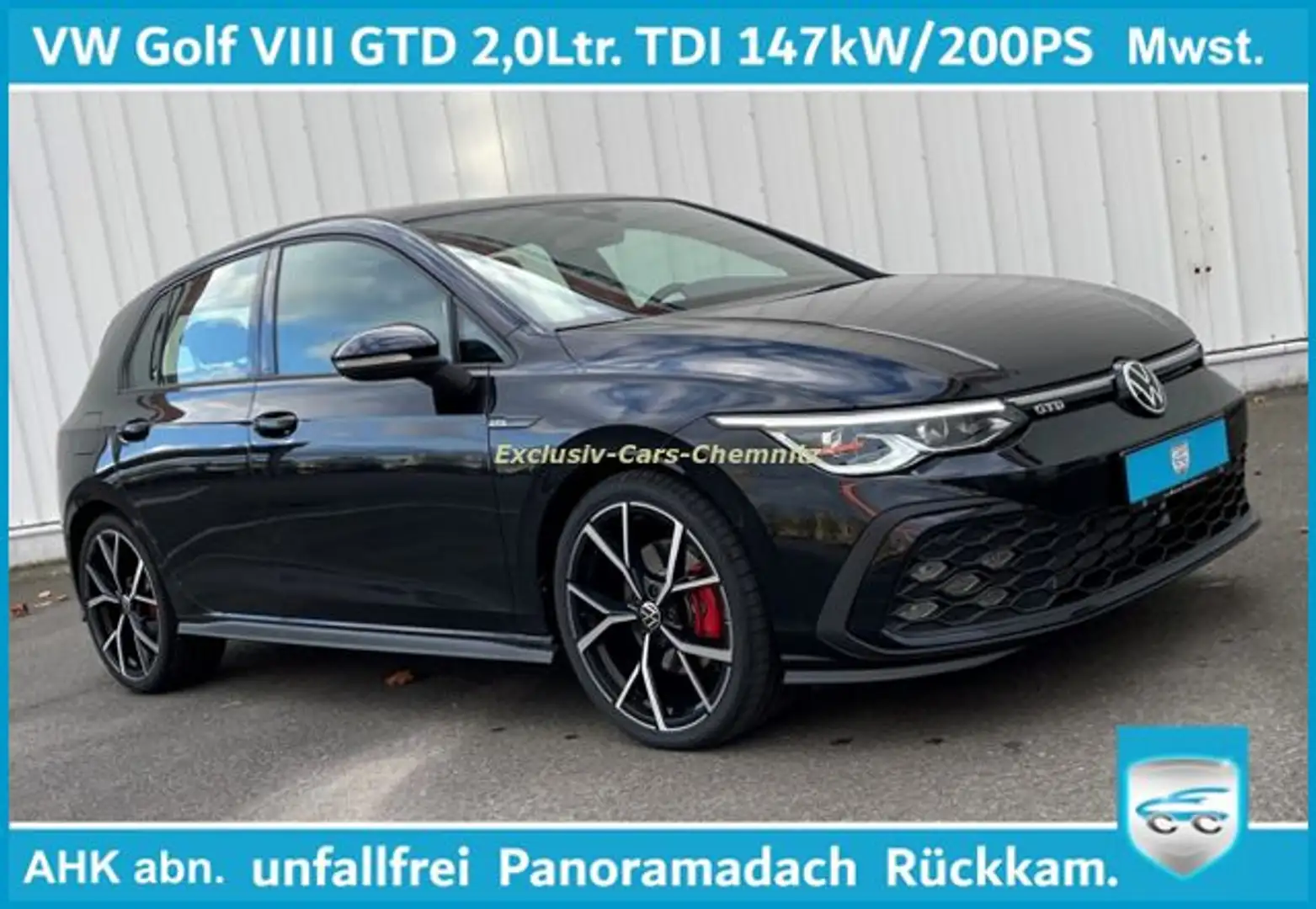 Volkswagen Golf GTD VIII Schiebedach Navi ACC AHK Dig Cockp Negru - 1