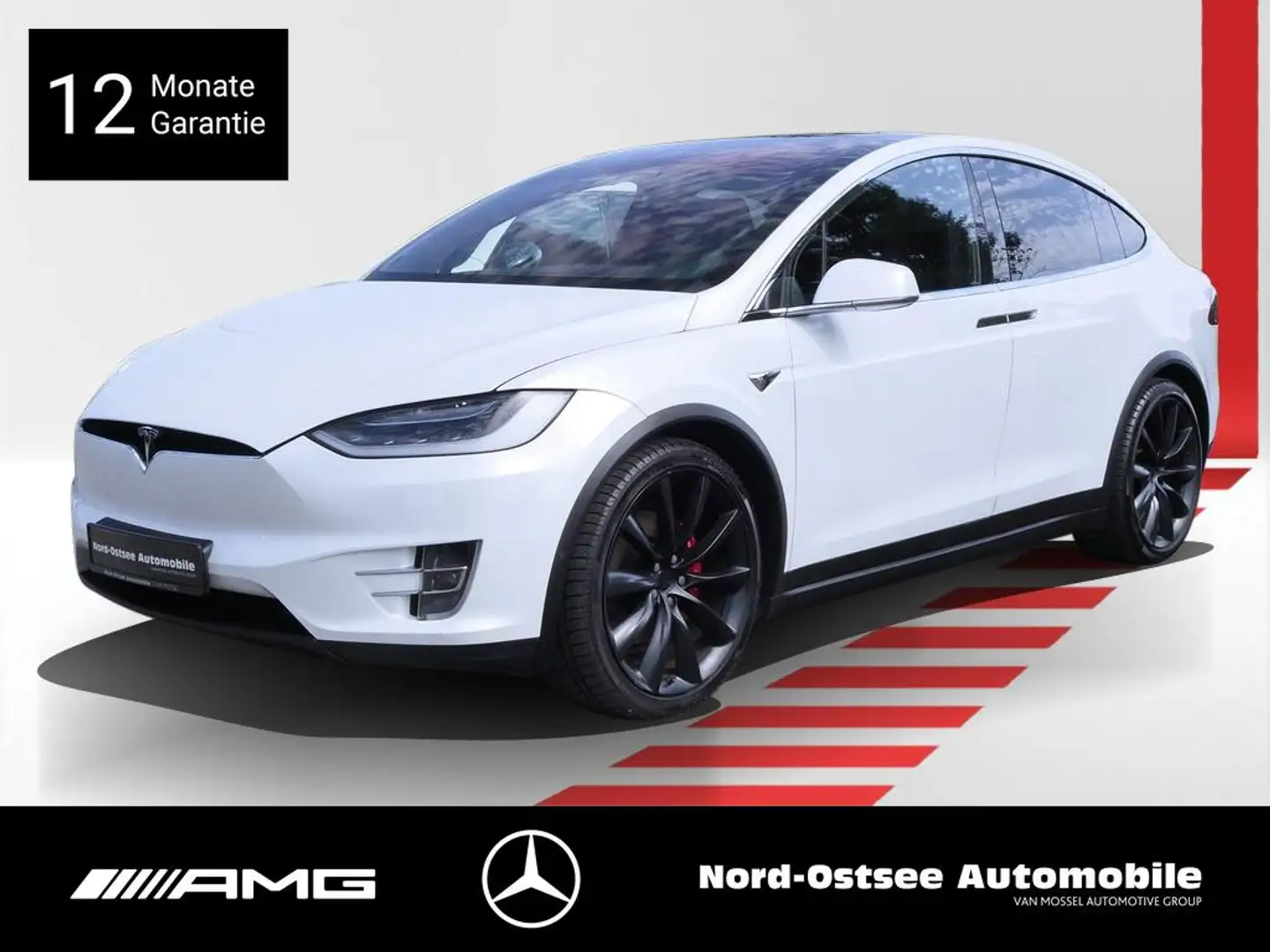 Tesla Model X Performance Dual PANO LED HD-KAMERA WIFI Blanc - 1