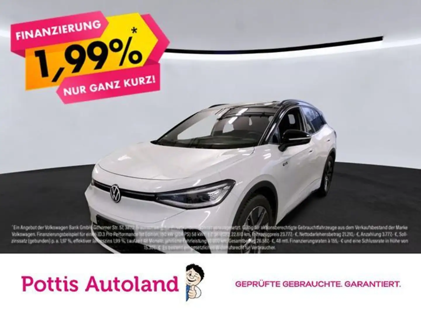 Volkswagen ID.4 4M GTX PANO AHK NAVI IQ.LIGHT KAMERA Weiß - 1