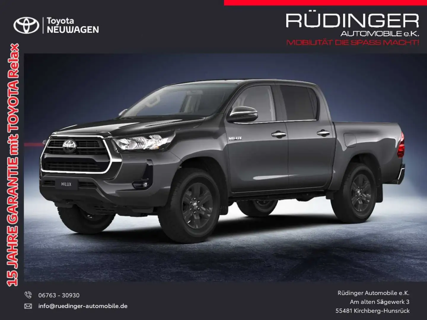 Toyota Hilux HiLux D-4D 4x4 Double Cab MHEV Autm. Comfort Gris - 1