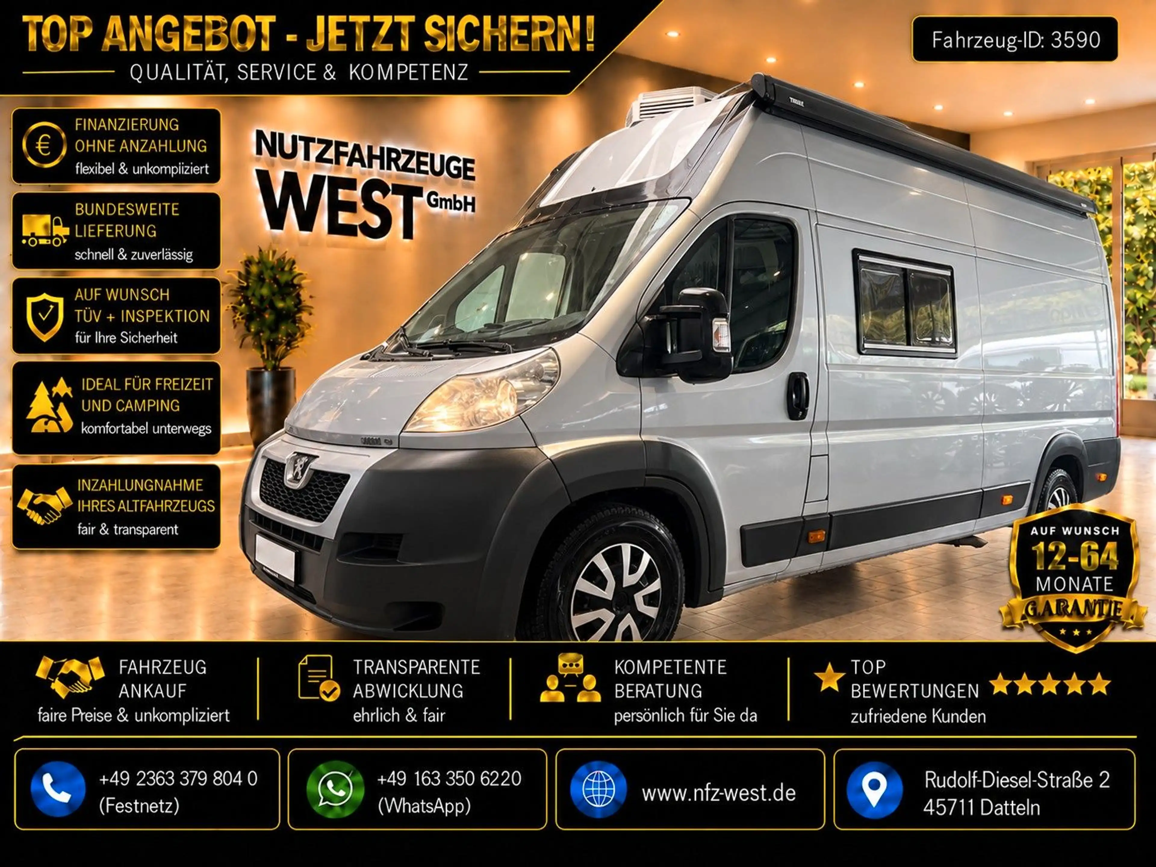Peugeot Boxer 3,0 HDI Maxi *Wohnmobil Umbau*Markise*