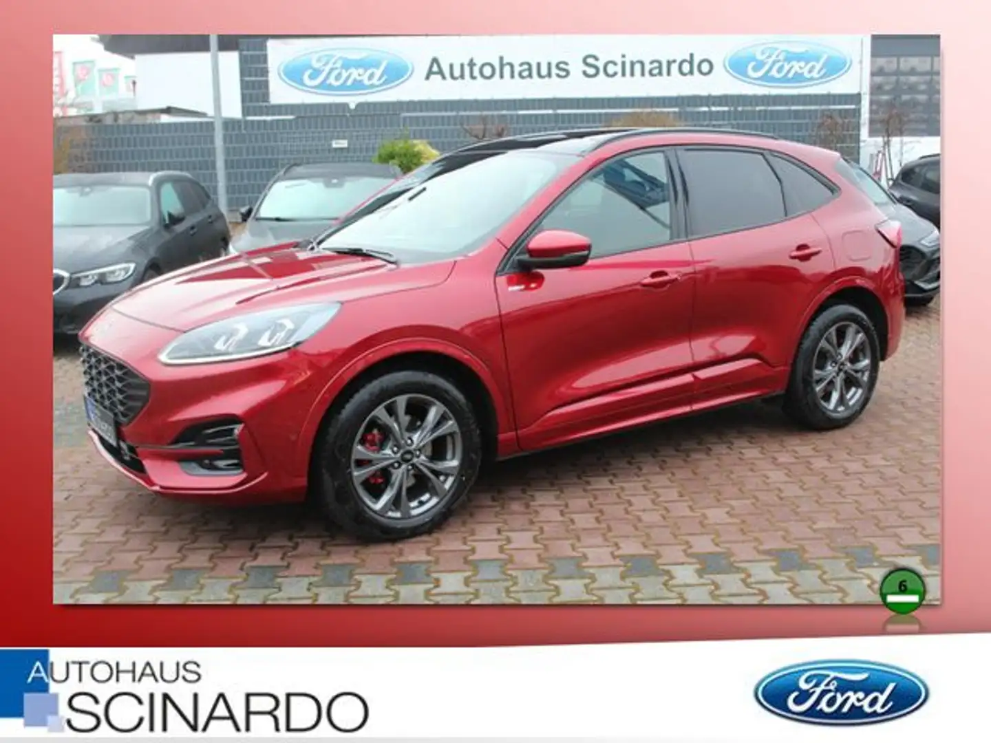 Ford Kuga 1.5 EB ST-Line X *Panorama*HUD*LED*RFK*NAVI Rood - 2