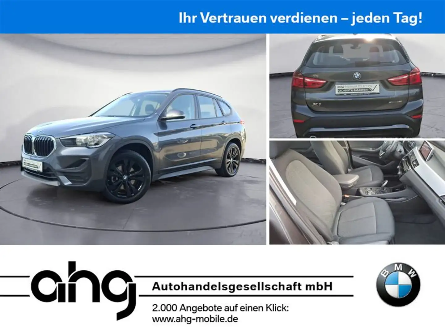 BMW X1 sDrive18i Advantage Klimaaut. AHK PDC Gris - 1