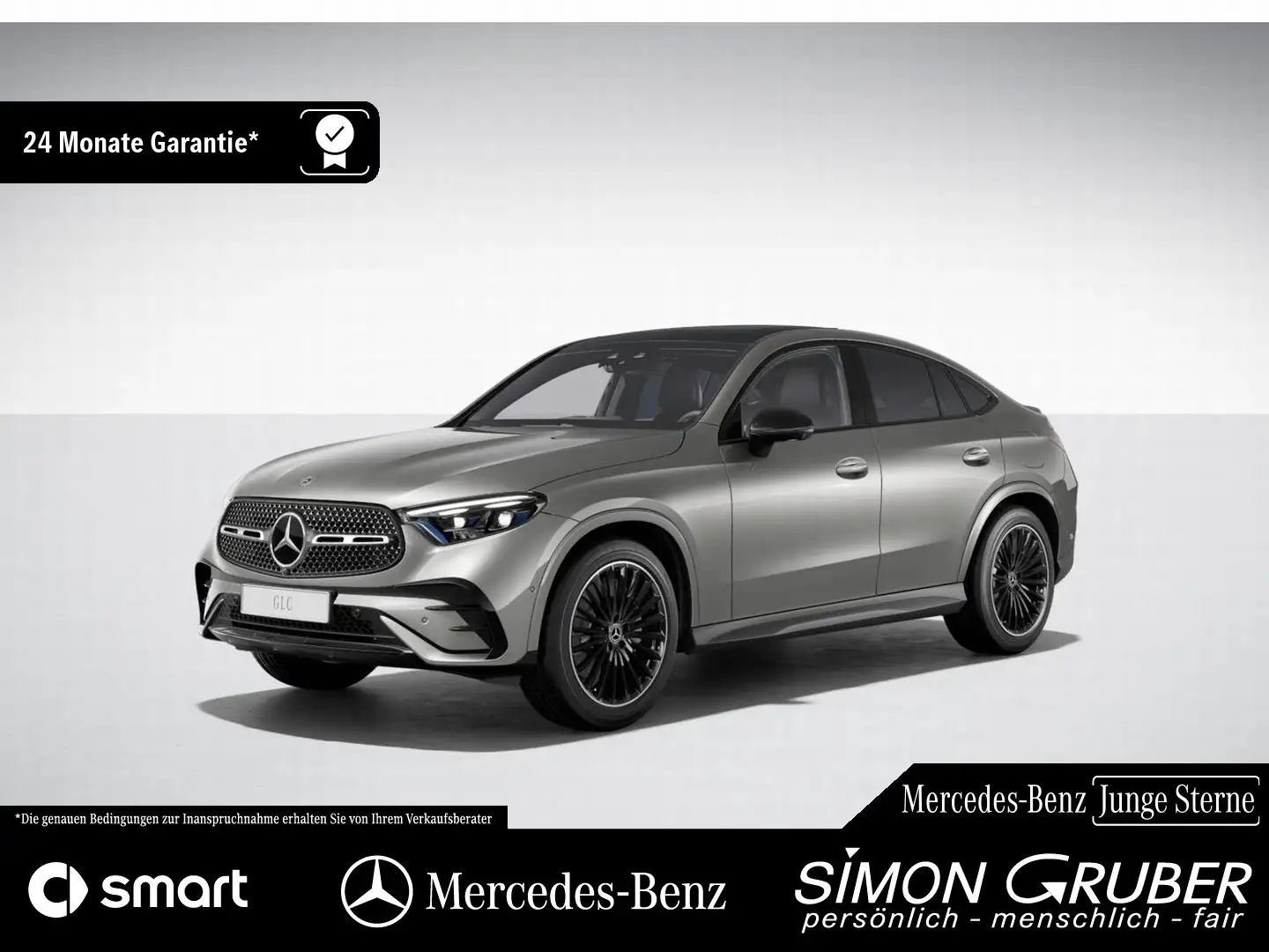 Mercedes-Benz GLC 400 Glc 400 e 4m Coupé AMG Night Pano Leder Burm AHK Argent - 1
