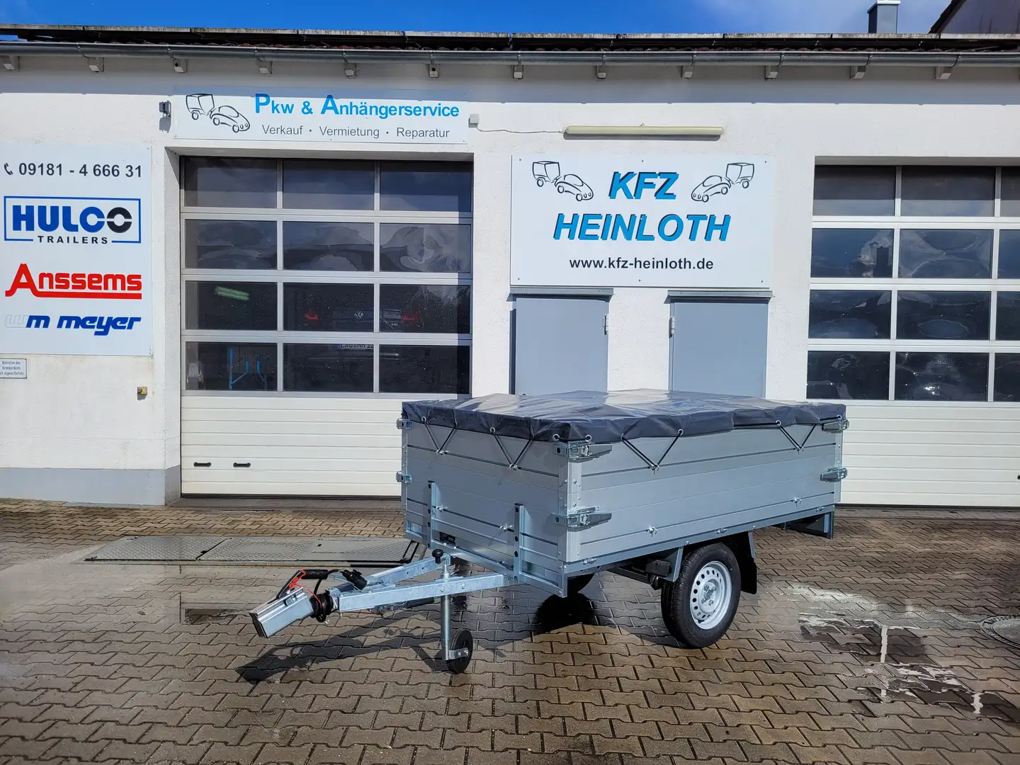 Anssems Hochlader PLTB 1000.231x132 mit Bordwandaufsatz Silber - 1