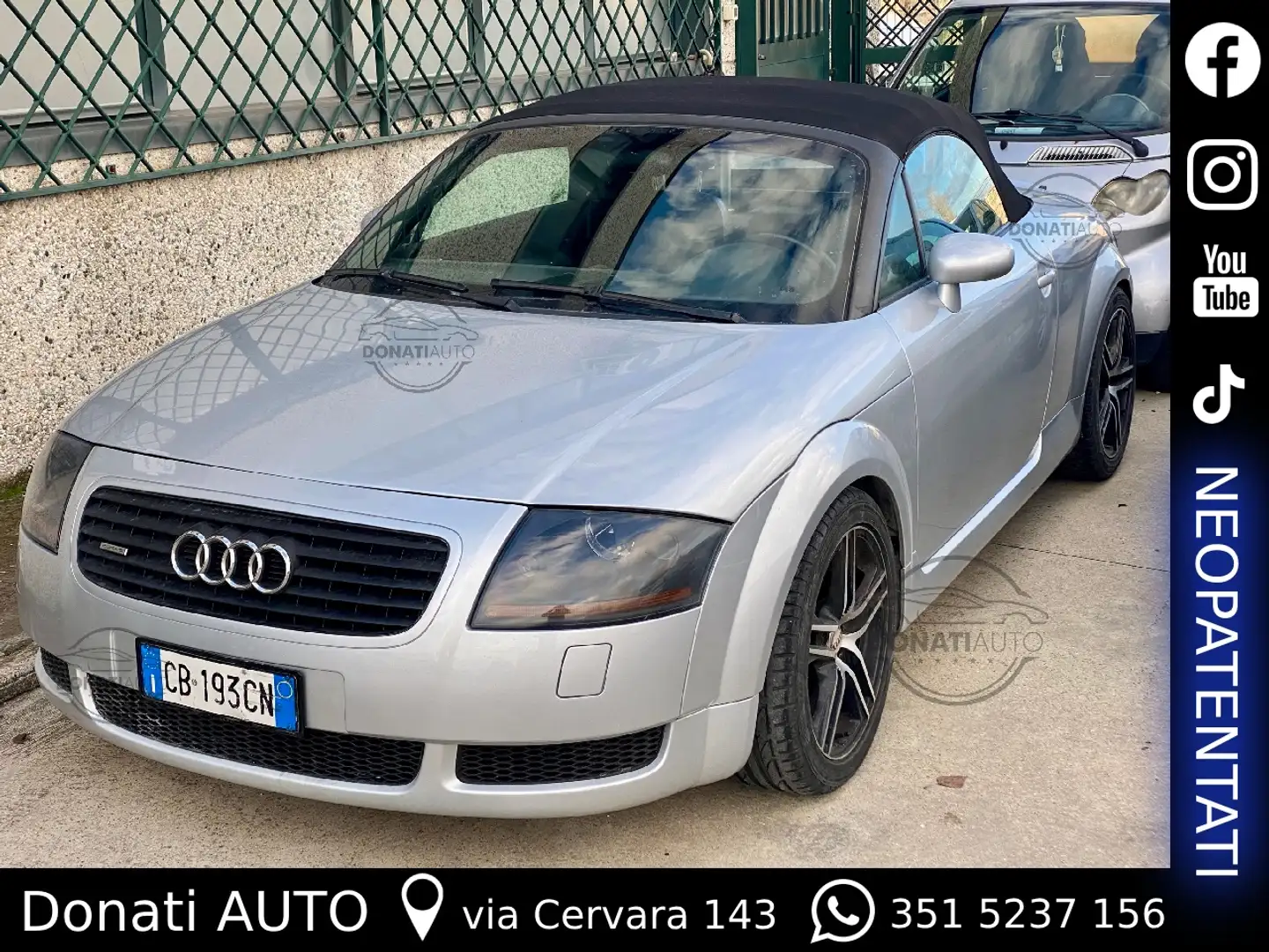 Audi TT TT I 1998 Roadster Roadster 1.8t 150cv Argento - 1