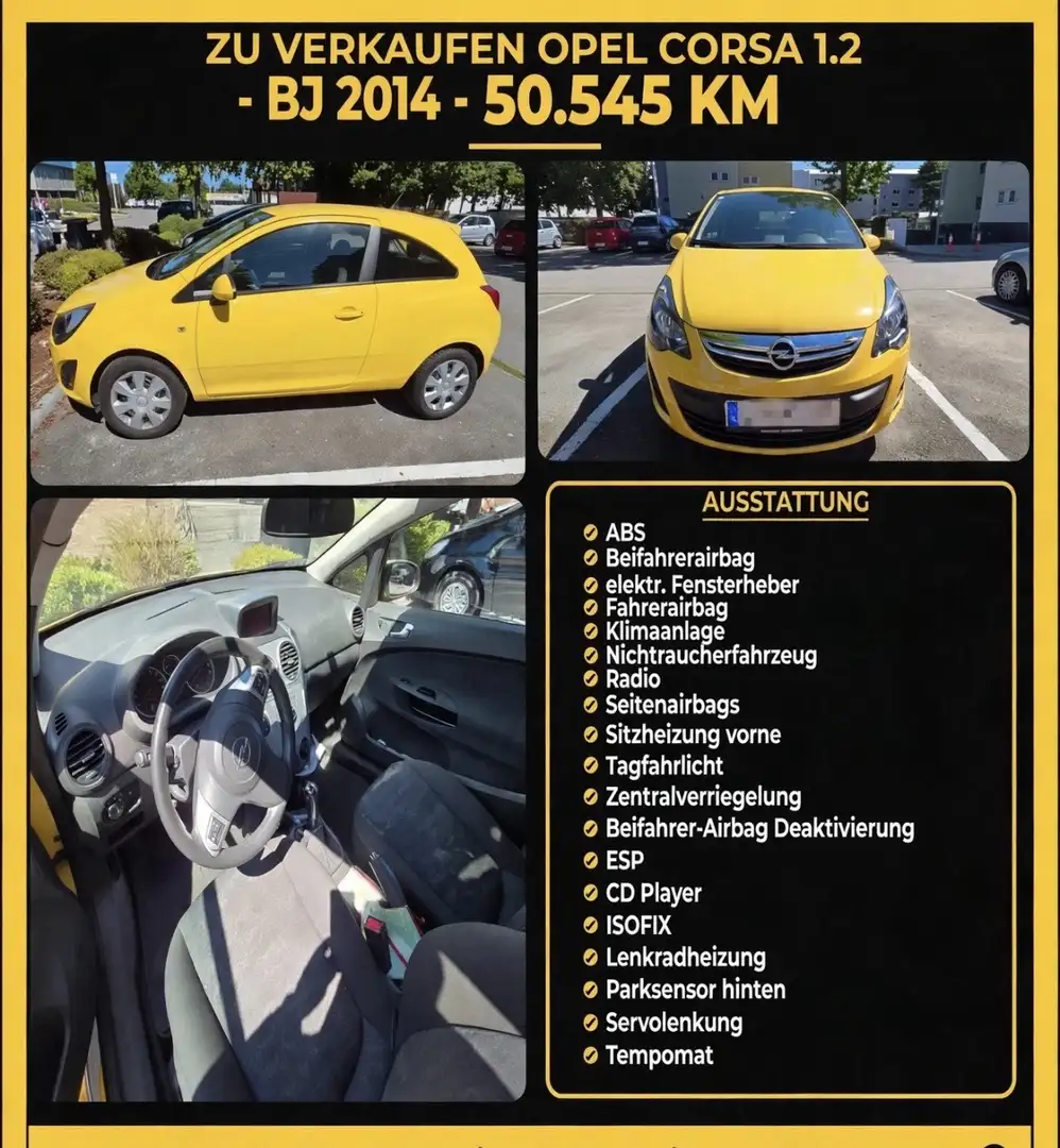 Opel Corsa 1,2 Edition ecoFLEX Start/Stop System Gelb - 1