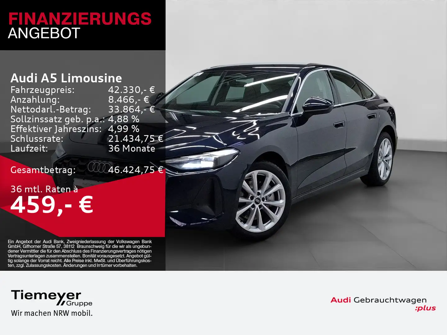 Audi A5 TFSI Q NAVI SPORTSITZE KAMERA LM18 Blau - 1