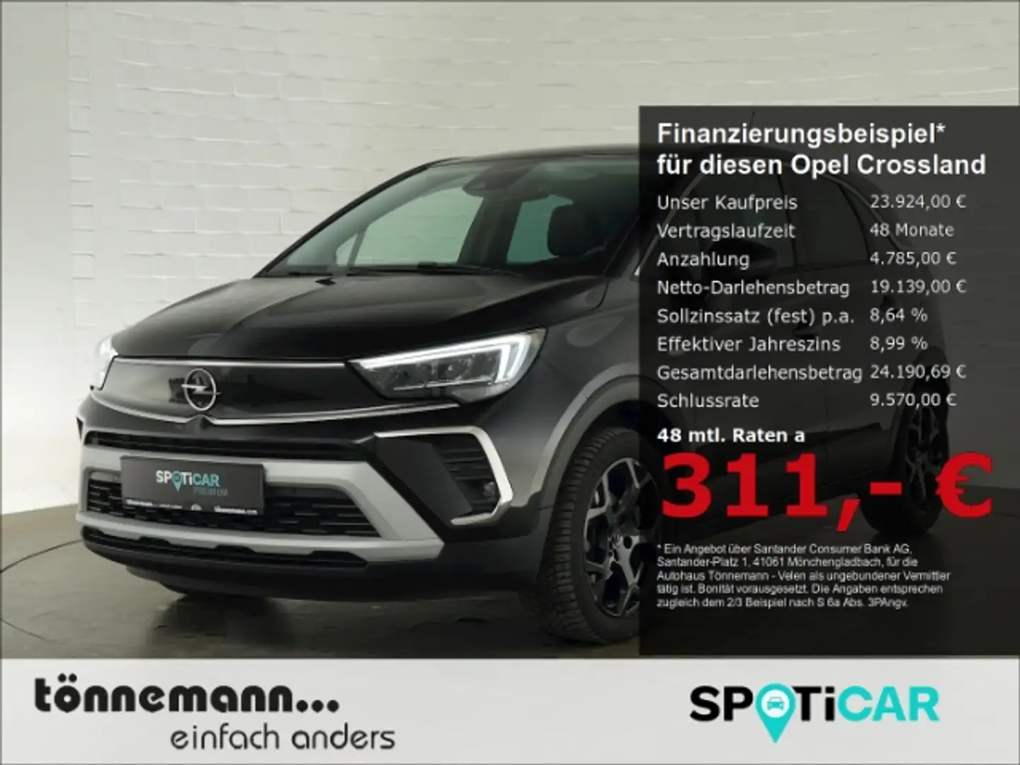 Opel Crossland ELEGANCE PAKET AT+LED+NAVI+RÜCKFAHRKAMERA+SITZ-/LE Noir - 1