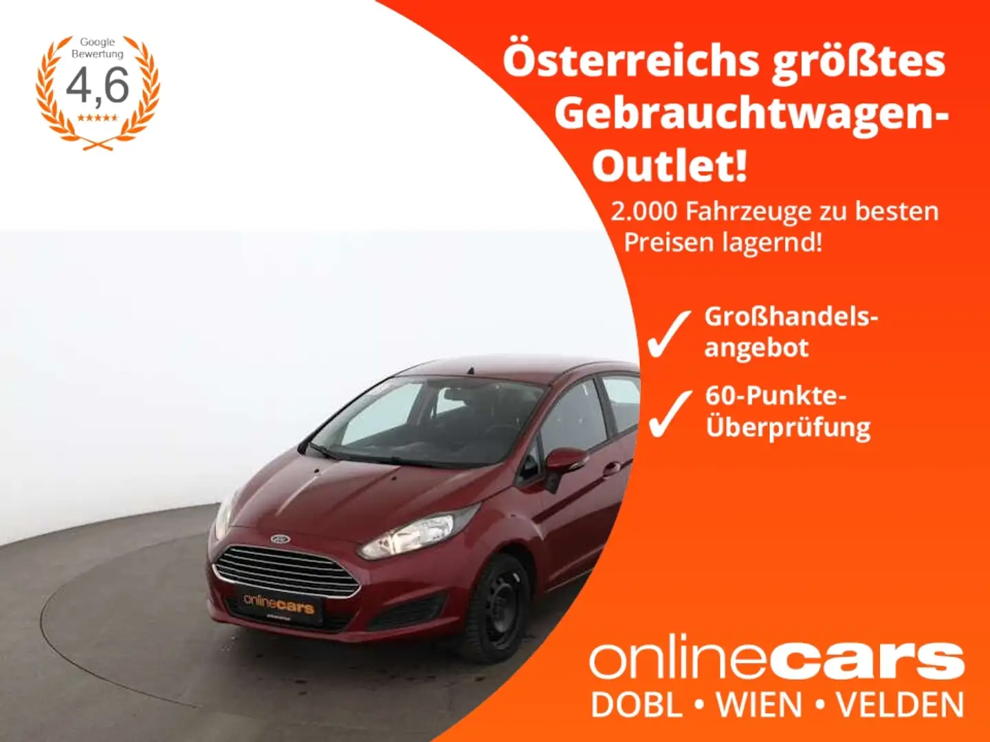 Ford Fiesta 1.25 Trend BLUETOOTH KLIMAANLAGE CD-PLAYER Rosso - 1