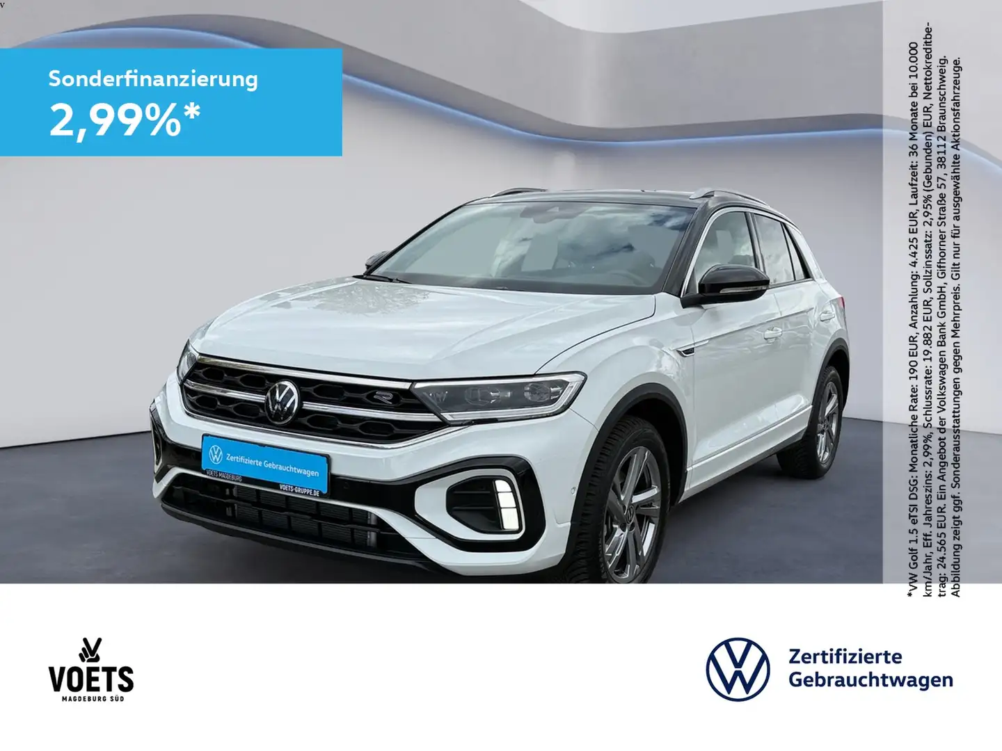 Volkswagen T-Roc R-LINE 1.5TSI DSG LED PLUS+NAVI+ACC+KAMERA Blanc - 1