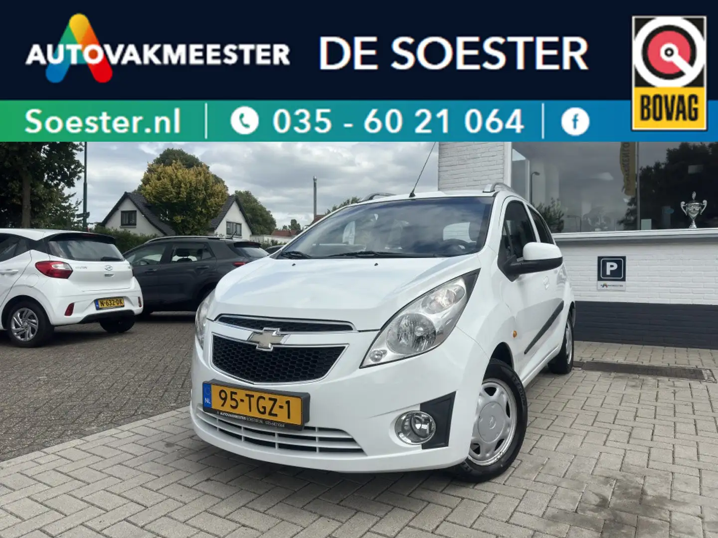 Chevrolet Spark 1.0|GOED ONDERHOUDEN|RIJKLAAR|NIEUW APK Weiß - 1