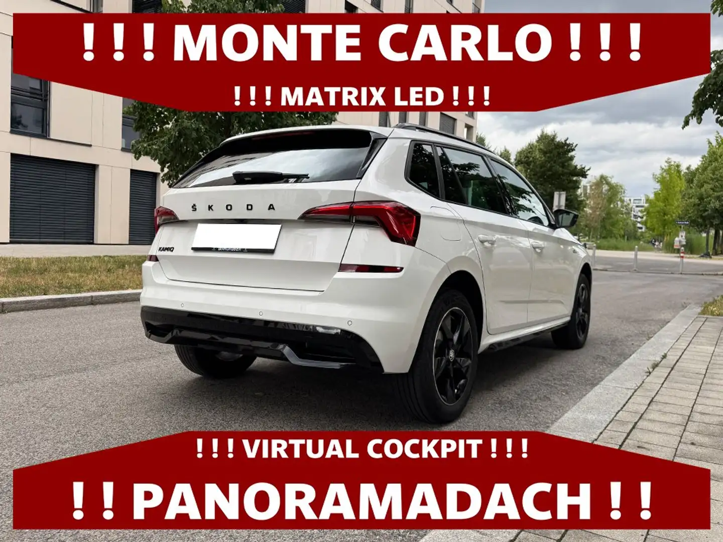 Skoda Kamiq 1,5 TSI | MONTE CARLO | MATRIX LED | PANORAMA Weiß - 2