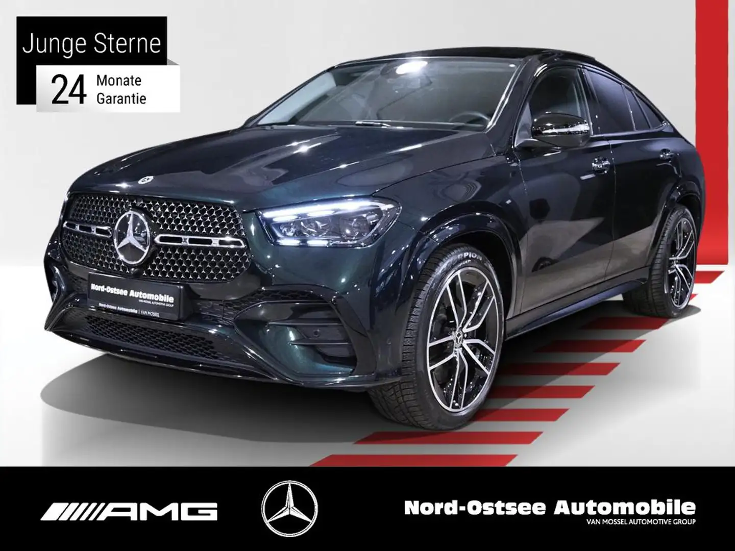 Mercedes-Benz GLE 450 d Coupe AMG 4M MULTI 360°KAM KLIMA SHZ LED AHK Grün - 1