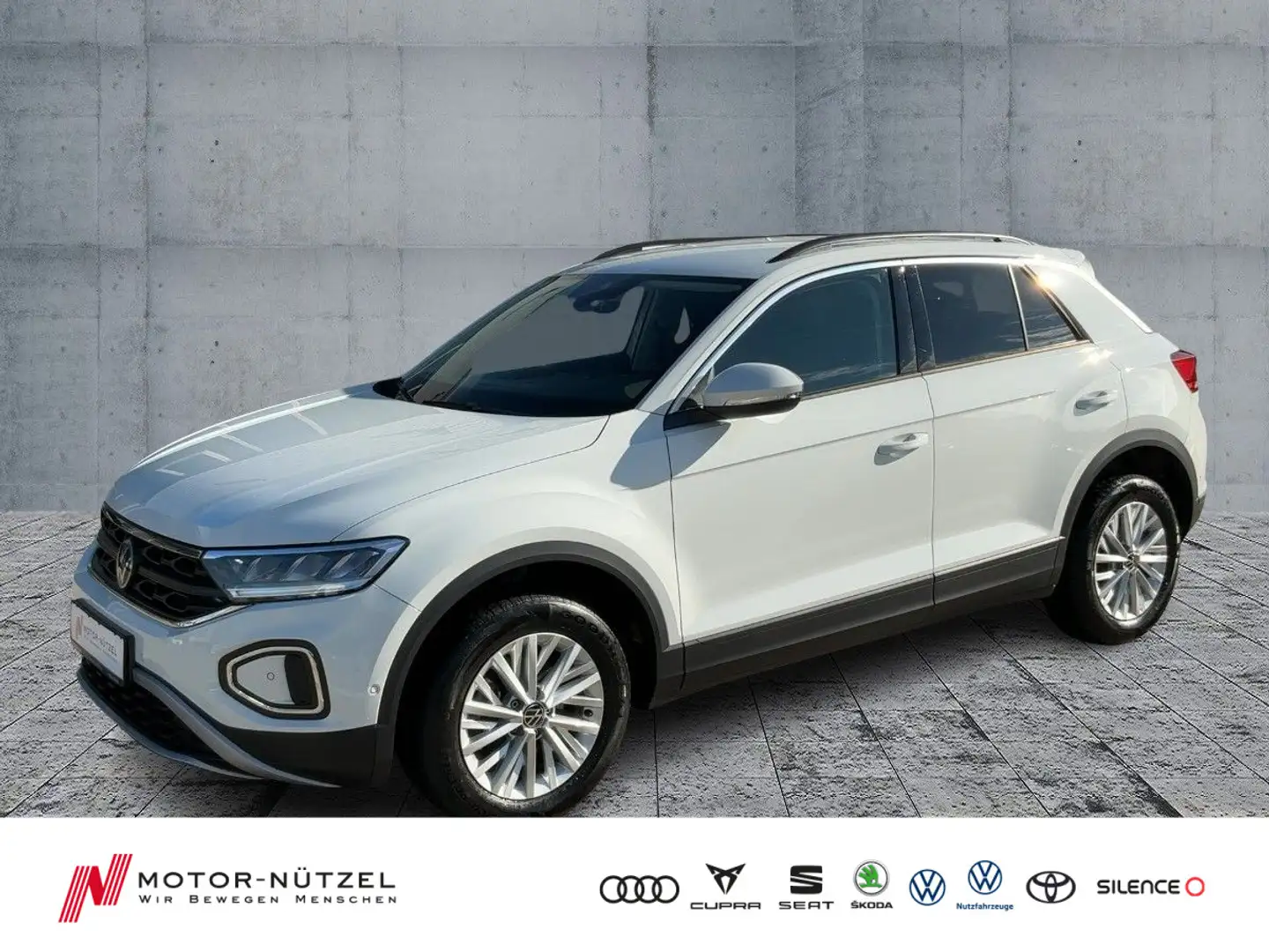 Volkswagen T-Roc 1.0 TSI LIFE LED+NAV-VOB+ACC+SHZ+RFK+2xPDC Weiß - 1