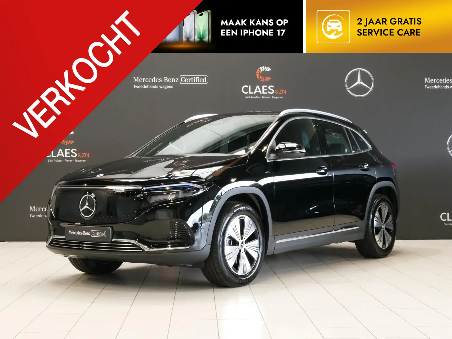 Mercedes-Benz EQA 300 4MATIC Luxury Line DOS 7919 + 2x onderhoud! Negro - 1