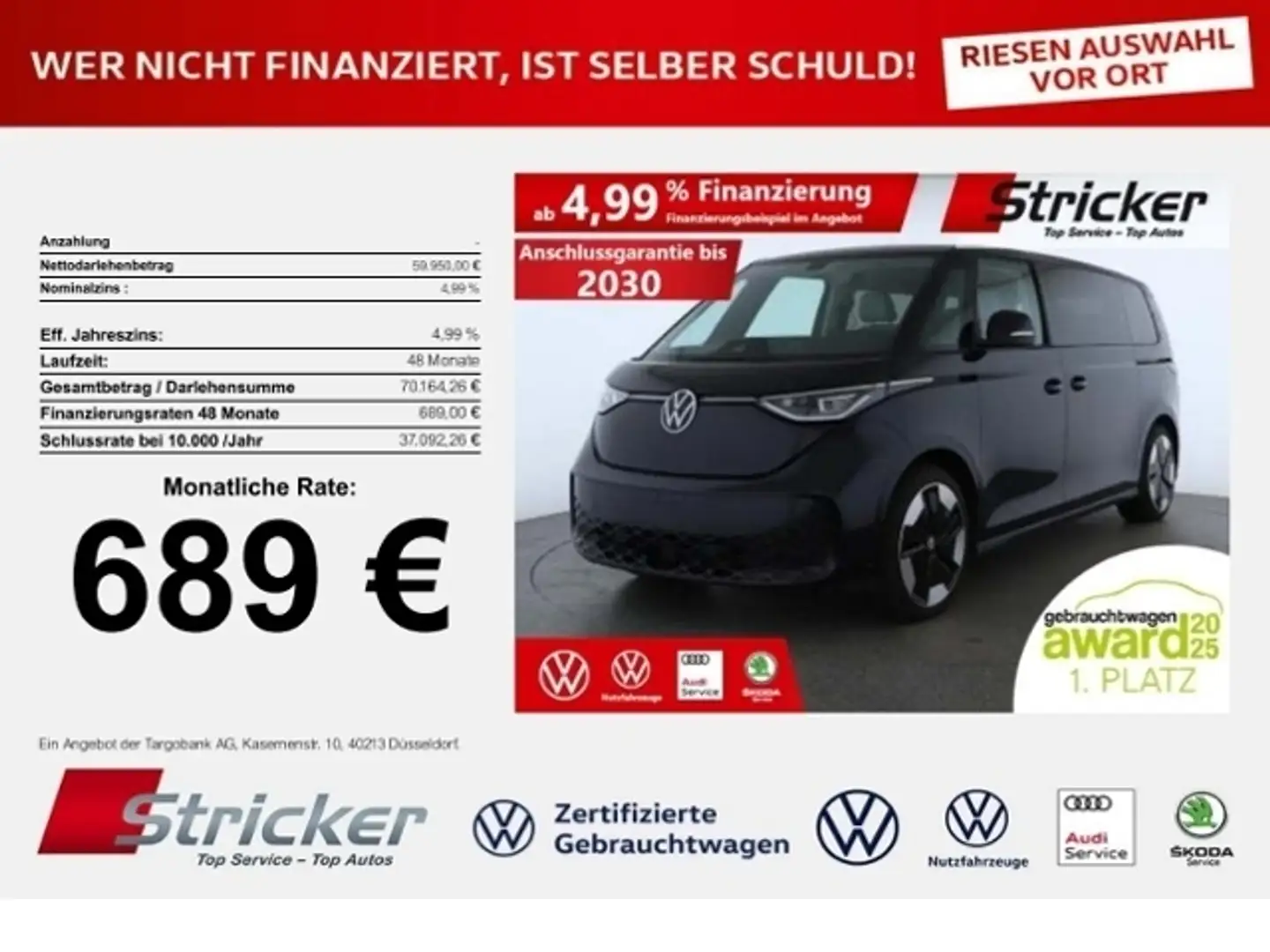 Volkswagen ID. Buzz Pro LR 689,-ohne Anzahlung ACC Kamera AHK Fekete - 1