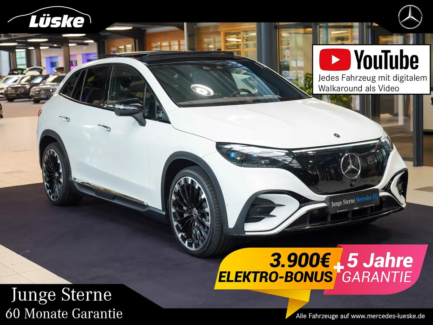 Mercedes-Benz EQE 350 EQE 350 350 4M AMG Line Night 22" AIRMATIC Pano Weiß - 1